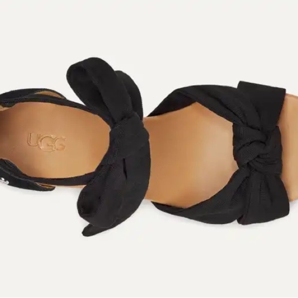 UGG Yarrow Platform Wedge Sandal Women’s Size 9 Black NEW - Picture 4 of 11